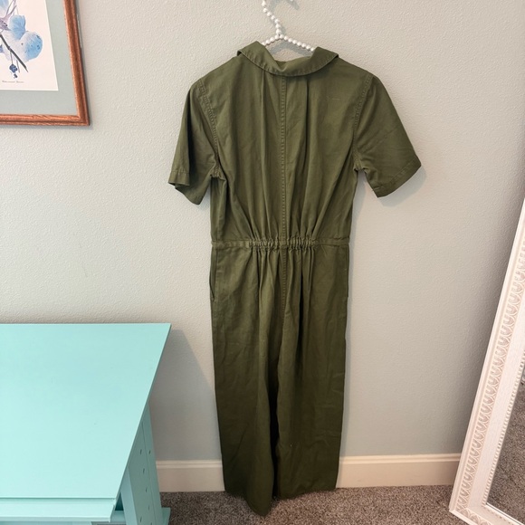Madewell Olive Green Collared Jumpsuit - Picture 3 of 3